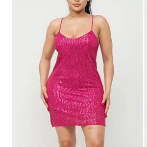 NWT Short sequin Pink Dress